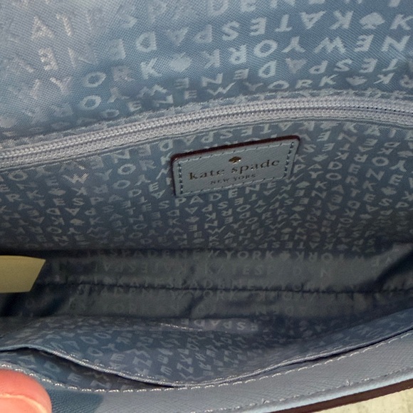 Kate Spade Tilden Place Alex Dusty Blue Crossbody Bag with Storybook Interior - Picture 8 of 14
